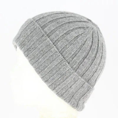 Bonnet Cuffia Cachemire Gris- Traclet