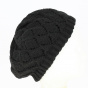 Flora knitted beret black - Traclet