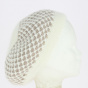 Béret - Knitted hat Angora Losange Bi-color Ecru and beige- Traclet