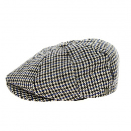 Gavroche Brood Joe Blue Houndstooth Cap Green - Brixton