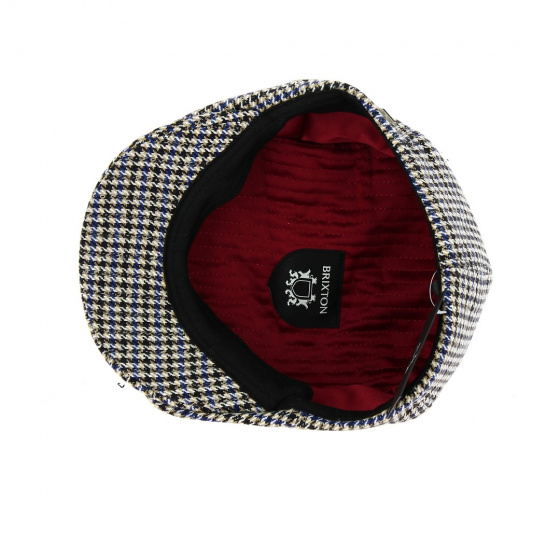 Brixton Brood Joe Blue Green Houndstooth Newsboy Cap