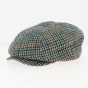Gavroche Brood Joe Blue Houndstooth Cap Green - Brixton