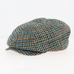 Gavroche Brood Joe Blue Houndstooth Cap Green - Brixton