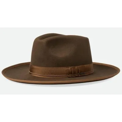 Brown Wool Felt Fedora Hat Reno - Brixton ref 16570