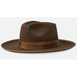 Brown Wool Felt Fedora Hat Reno - Brixton