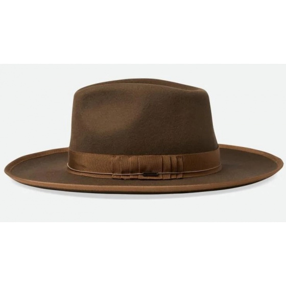 Brown Wool Felt Fedora Hat Reno - Brixton
