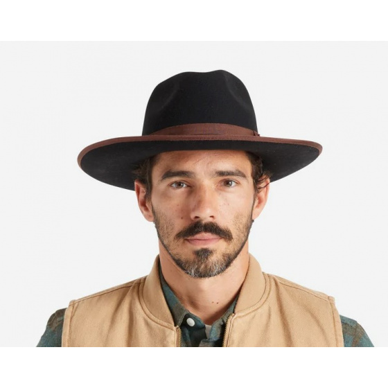 Chapeau Fedora Reno Feutre Noir - Brixton