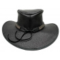 Traveller Bison Hat Black Leather - American Hat Makers