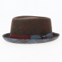 Porkpie Hat Bordeaux and Brown Wool - Alfonso d'este