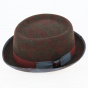 Porkpie Hat Bordeaux and Brown Wool - Alfonso d'este