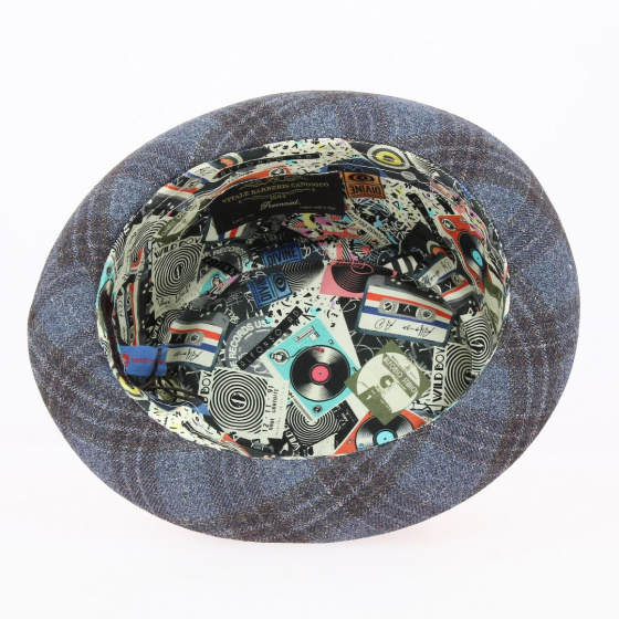 Porkpie Hat Bordeaux and Brown Wool - Alfonso d'este