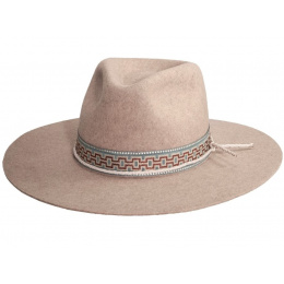 Fedora Maldives Moon Beige Felt Hat - Head'n Home