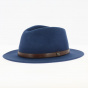Fedora Messer Hat King Blue Wool Felt - Brixton