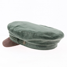 Casquette Marin Fiddler Velours Vert et Marron - Brixton