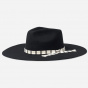 Fedora Leigh Black Wool Felt Hat - Brixton