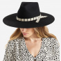 Fedora Leigh Black Wool Felt Hat - Brixton