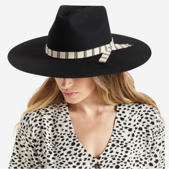 Chapeau Fedora Leigh Feutre Laine Noir - Brixton