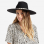Fedora Leigh Black Wool Felt Hat - Brixton