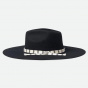 Fedora Leigh Black Wool Felt Hat - Brixton