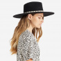 Fedora Leigh Black Wool Felt Hat - Brixton