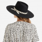 Fedora Leigh Black Wool Felt Hat - Brixton