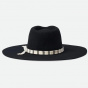 Fedora Leigh Black Wool Felt Hat - Brixton