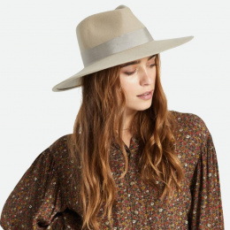 Chapeau Fedora Joanna Feutre Laine Beige - Brixton