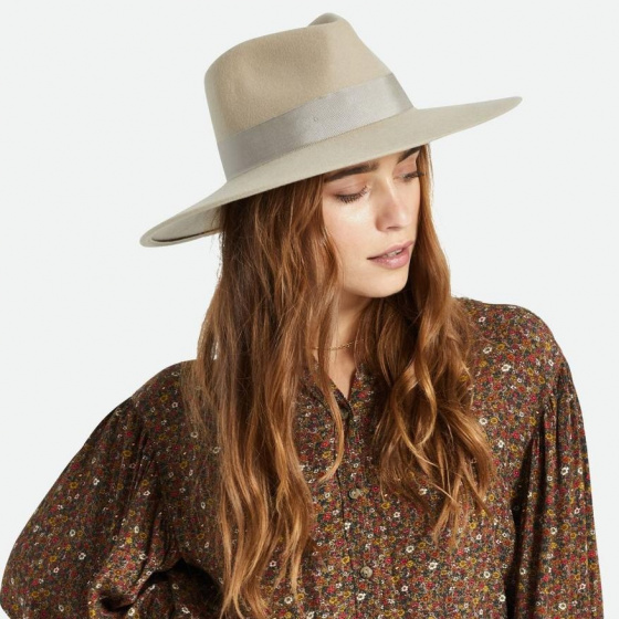 Fedora Joanna Beige Wool Felt Hat - Brixton