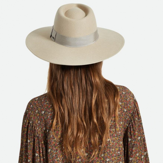Fedora Joanna Beige Wool Felt Hat - Brixton