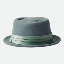 Porkpie Stout Hat Almond Green - Brixton