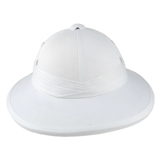 White French Colonial Helmet - Traclet White French Colonial Helmet - Traclet
