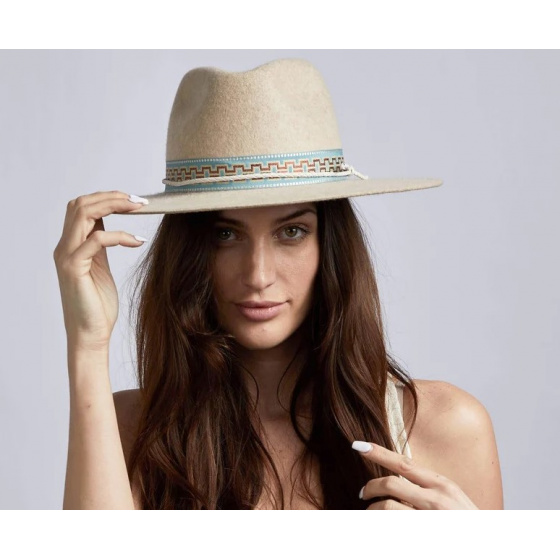 Fedora Maldives Moon Beige Felt Hat - Head'n Home