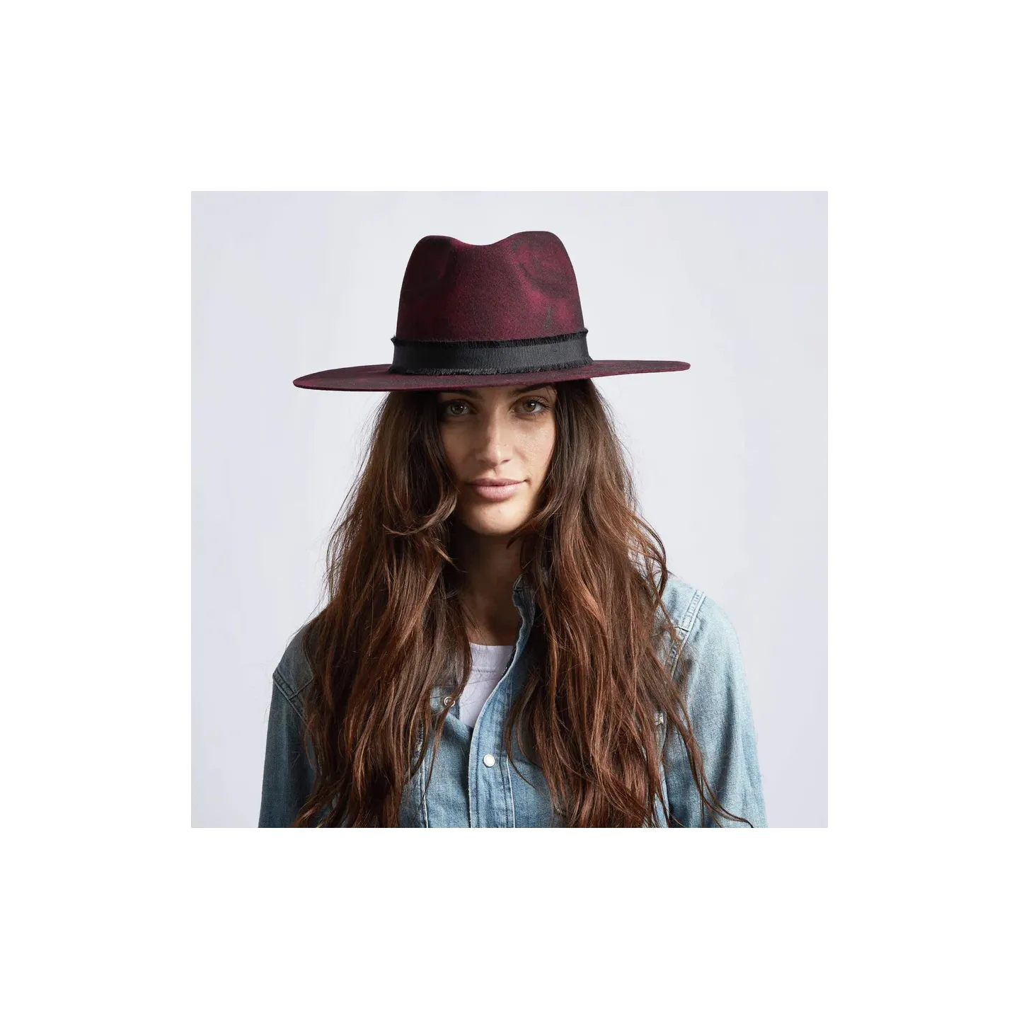 Chapeau Fedora Plum Feutre Bordeaux - Head'n Home