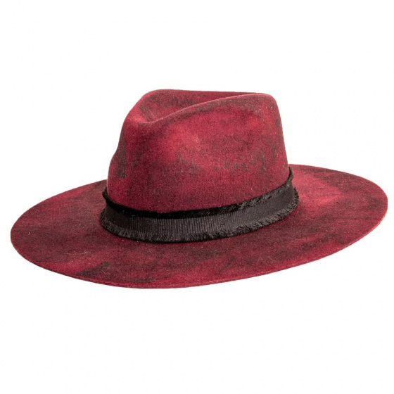 Chapeau Fedora Plum Feutre Bordeaux - Head'n Home