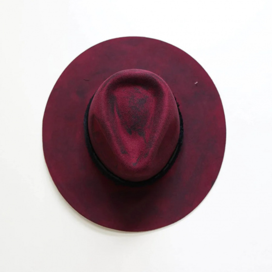 Fedora Plum Hat Bordeaux Felt - Head'n Home