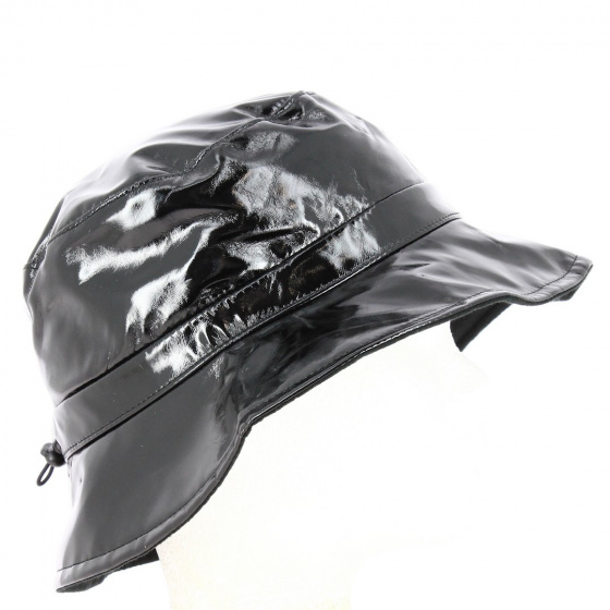 Lucy black patent rain hat - Traclet