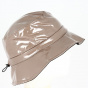 Lucy taupe varnish rain hat - Traclet