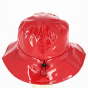 Lucy red patent rain hat - Traclet
