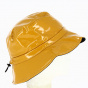 Lucy mustard varnish rain hat - Traclet