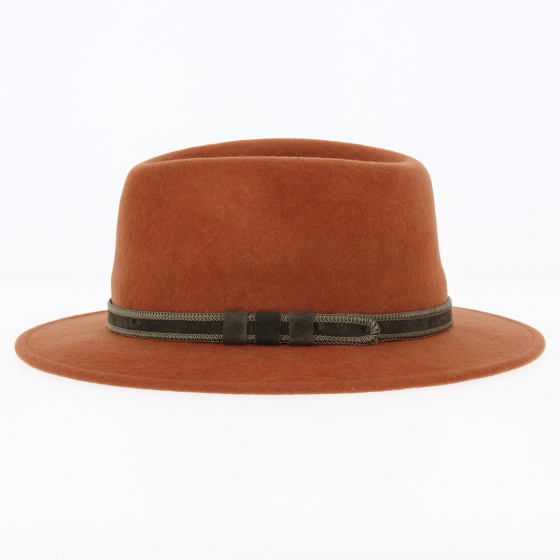Chapeau Traveller Jordi Feutre Laine Brique - Traclet Chapeau Traveller Jordi Feutre Laine Brique - Traclet