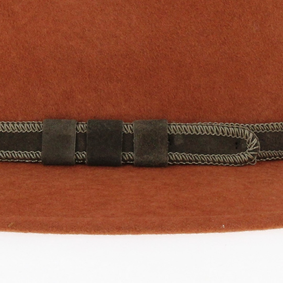 Chapeau Traveller Jordi Feutre Laine Brique - Traclet Chapeau Traveller Jordi Feutre Laine Brique - Traclet