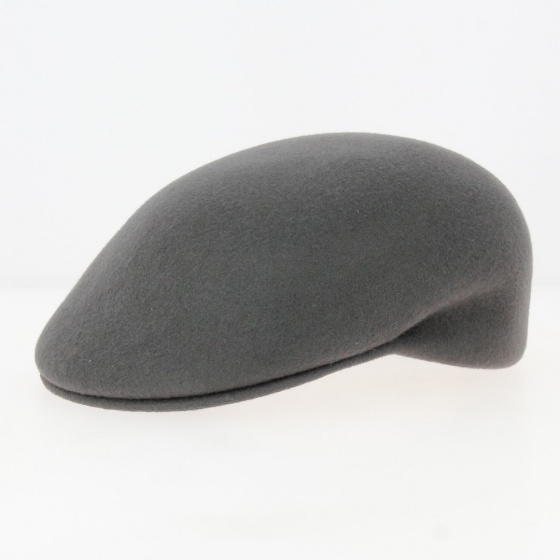 Delys Cambered Cap Grey Wool Felt - Traclet
