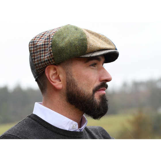 Irish Patchwork Cap with Brim - Hanna Hats
