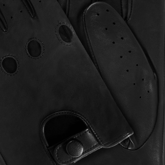 Black Lamb Leather Driving Gloves - Isotoner Black Lamb Leather Driving Gloves - Isotoner