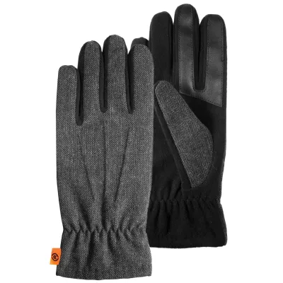 Gants Homme Tactiles Polaire et Fausse fourrure Chevrons - Isotoner