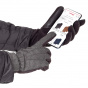 Men's Tactile Fleece and Faux Fur Chevron Gloves - Isotoner