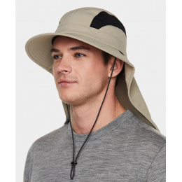 Taupe UPF50+ Recycled Fabric Nape Cap - Tilley