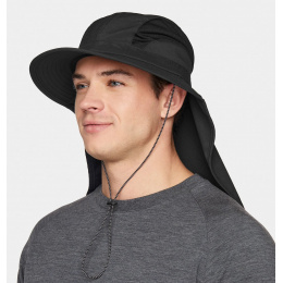 Casquette Tissu Recyclé Cache-Nuque Noir UPF50+ - Tilley