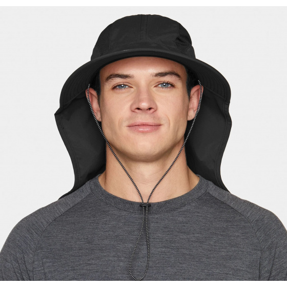 Recycled Fabric Cap with Black Neck Cover UPF50+ - Tilley