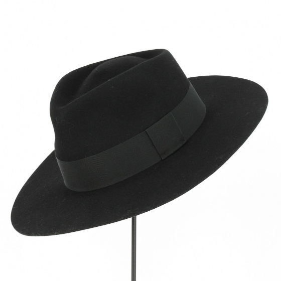 Fedora Grand Bord Hat "The Mirage" Black - Traclet
